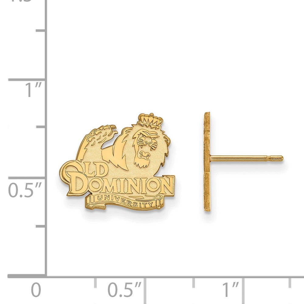 10k Gold LogoArt Old Dominion University Small Post Earrings