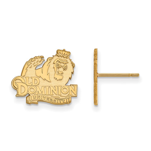10k Gold LogoArt Old Dominion University Small Post Earrings