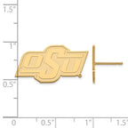 10k Gold LogoArt Oklahoma State University O-S-U Small Post Earrings
