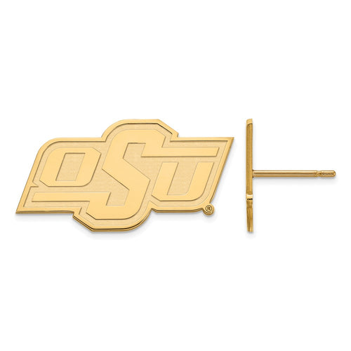 10k Gold LogoArt Oklahoma State University O-S-U Small Post Earrings