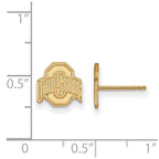 10k Gold LogoArt The Ohio State University Extra Small Post Earrings