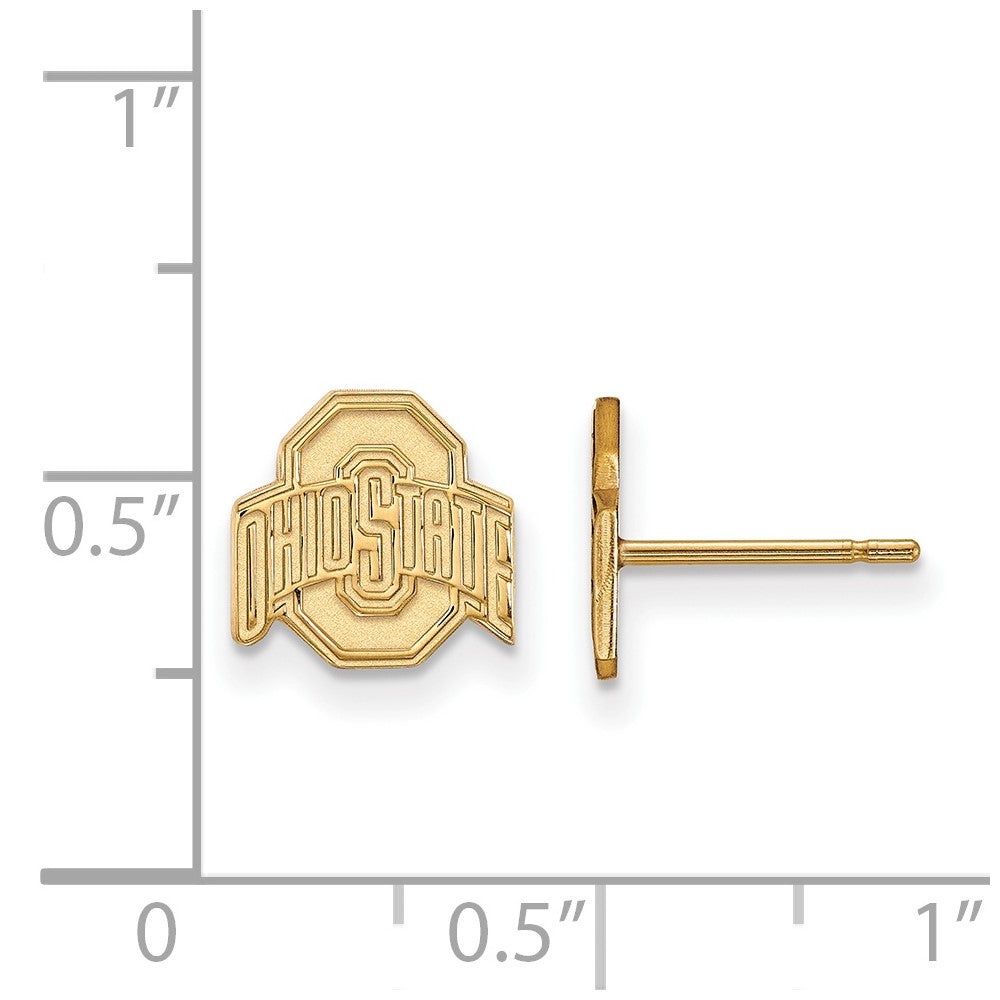 10k Gold LogoArt The Ohio State University Extra Small Post Earrings