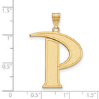 10k Gold LogoArt Pepperdine University Letter P Extra Large Pendant