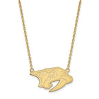 14k Gold NHL LogoArt Nashville Predators Large Pendant 18 inch Necklace