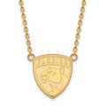 14k Gold NHL LogoArt Florida Panthers Large Pendant 18 inch Necklace