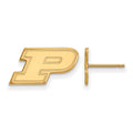 14k Gold LogoArt Purdue University Letter P Extra Small Post Earrings