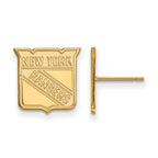 14k Gold NHL LogoArt New York Rangers Small Post Earrings