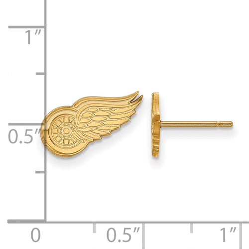 10k Gold NHL LogoArt Detroit Red Wings Extra Small Post Earrings