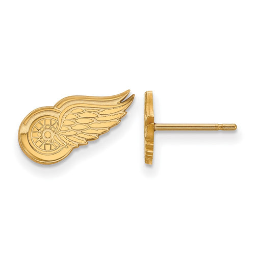 10k Gold NHL LogoArt Detroit Red Wings Extra Small Post Earrings