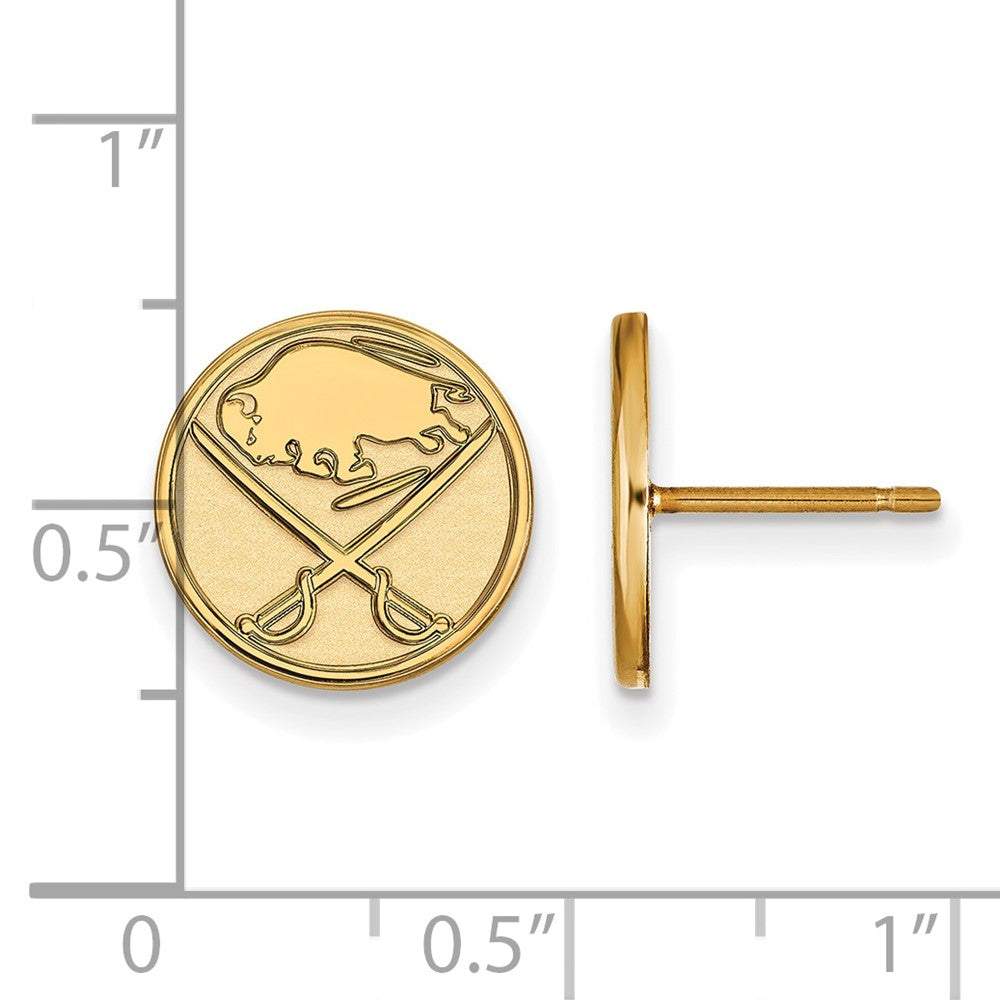 14k Gold NHL LogoArt Buffalo Sabres Small Post Earrings
