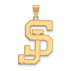 10k Gold LogoArt San Jose State University S-J Extra Large Pendant
