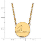10k Gold LogoArt Samford University Large Disc Pendant 18 inch Necklace
