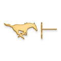 14k Gold LogoArt Southern Methodist University Mustang Small Post Earrings