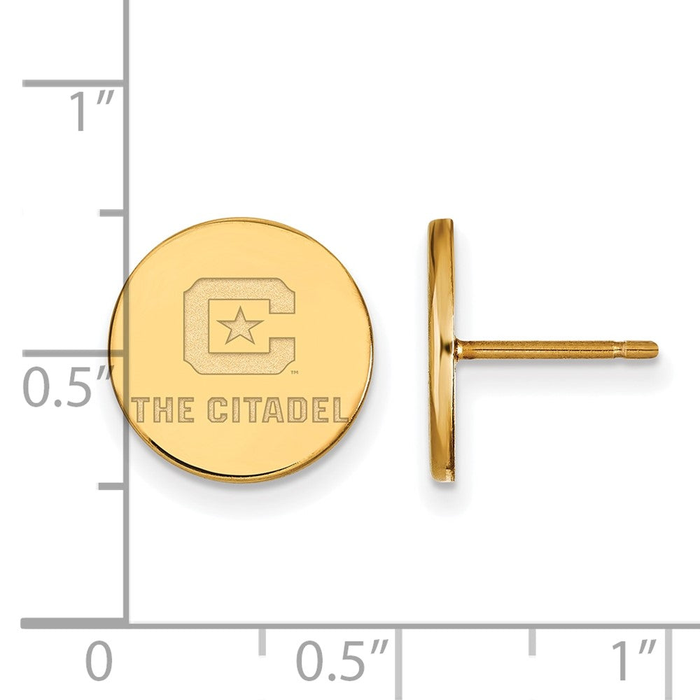 10ky LogoArt The Citadel Small Post Earrings