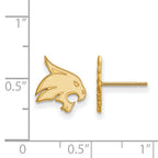 10k Gold LogoArt Texas State University Bobcat Small Post Earrings