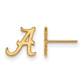 10k Gold LogoArt University of Alabama Letter A Extra Small Post Earrings
