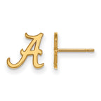 10k Gold LogoArt University of Alabama Letter A Extra Small Post Earrings
