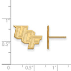 Sterling Silver Gold-plated LogoArt University of Central Florida U-C-F Small Post Earrings