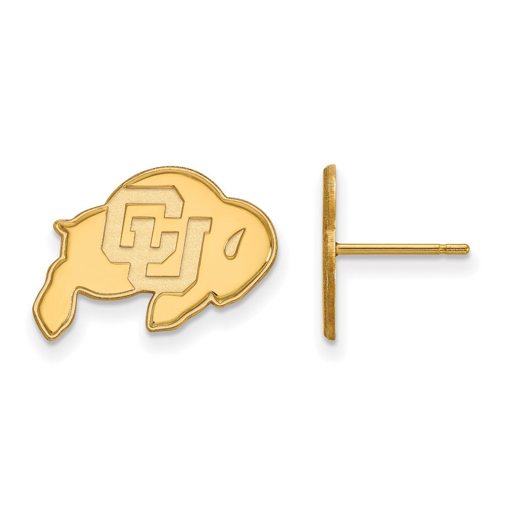 14k Gold LogoArt University of Colorado Buffalo Small Post Earrings