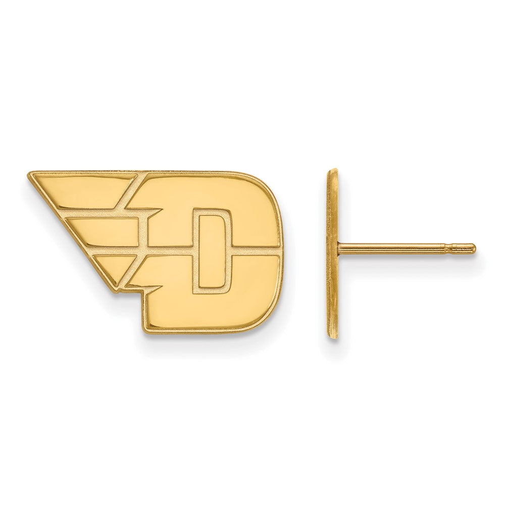 Sterling Silver Gold-plated LogoArt University of Dayton Small Post Earrings