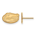 Sterling Silver Gold-plated LogoArt University of Florida Gator Extra Small Post Earrings