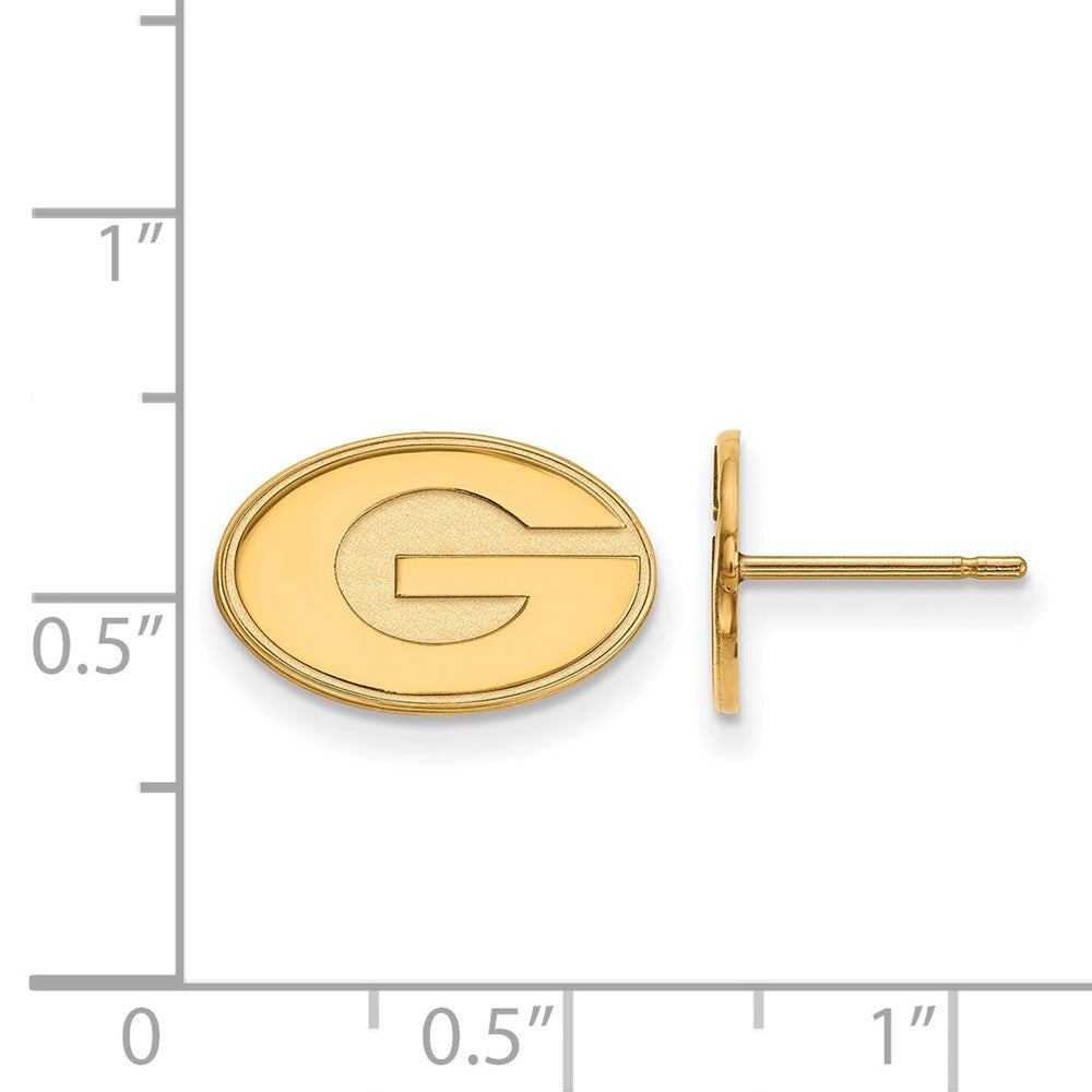 10k Gold LogoArt University of Georgia Letter G Extra Small Post Earrings