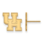 14k Gold LogoArt University of Houston U-H Small Post Earrings
