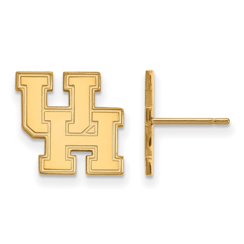 14k Gold LogoArt University of Houston U-H Small Post Earrings