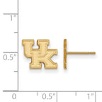 10k Gold LogoArt University of Kentucky U-K Extra Small Post Earrings