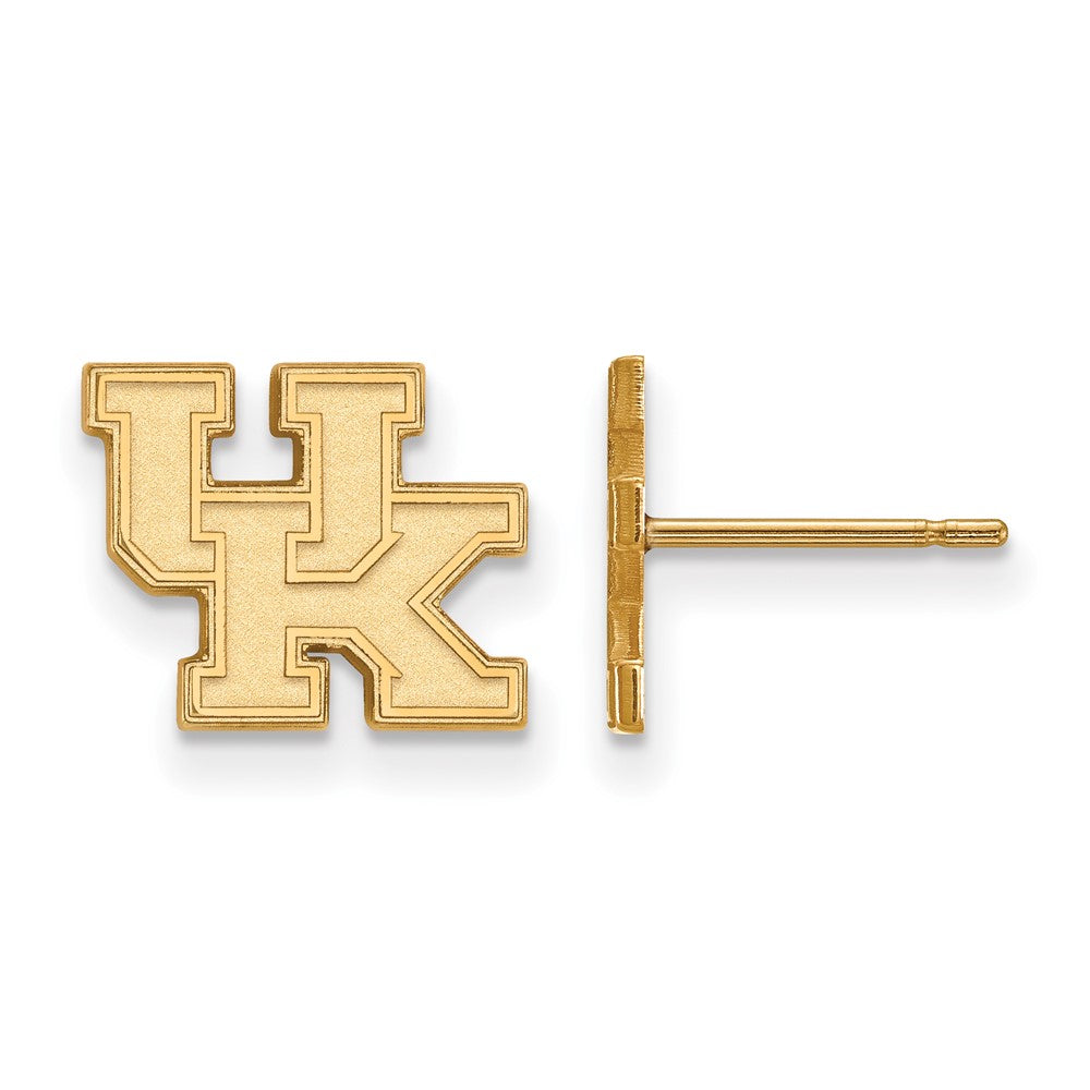 Sterling Silver Gold-plated LogoArt University of Kentucky U-K Extra Small Post Earrings