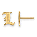 14k Gold LogoArt University of Louisville Letter L Extra Small Post Earrings