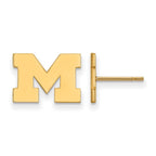 14k Gold LogoArt University of Michigan Letter M Extra Small Post Earrings