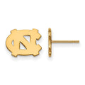 10k Gold LogoArt University of North Carolina N-C Extra Small Post Earrings
