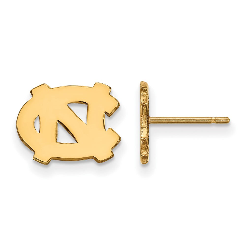 10k Gold LogoArt University of North Carolina N-C Extra Small Post Earrings