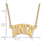 14k Gold LogoArt University of Nevada-Las Vegas U-N-L-V Small Pendant 18 inch Necklace