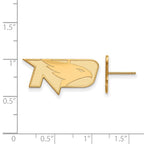 10k Gold LogoArt University of North Dakota Small Post Earrings