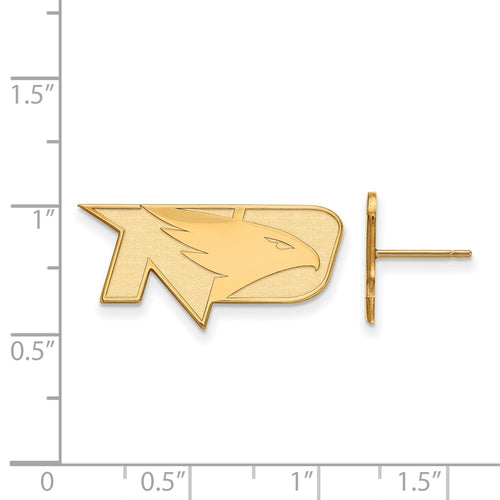 10k Gold LogoArt University of North Dakota Small Post Earrings