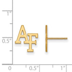 10k Gold LogoArt United States Air Force Academy A-F Small Post Earrings