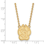 14k Gold LogoArt University of South Dakota Large Pendant 18 inch Necklace