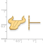 10k Gold LogoArt University of South Florida Bull Small Post Earrings