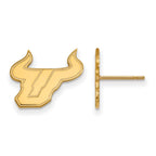 14k Gold LogoArt University of South Florida Bull Small Post Earrings