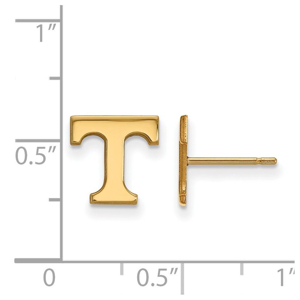 14k Gold LogoArt University of Tennessee Letter T Extra Small Post Earrings
