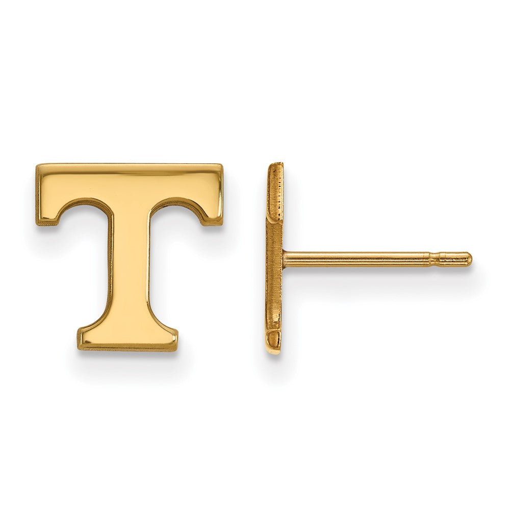 14k Gold LogoArt University of Tennessee Letter T Extra Small Post Earrings