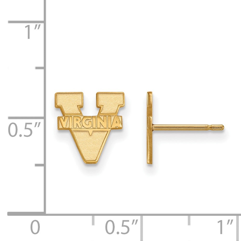 10k Gold LogoArt University of Virginia Extra Small Post Earrings