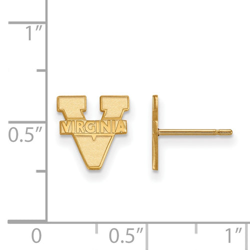 10k Gold LogoArt University of Virginia Extra Small Post Earrings