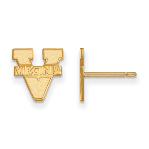 10k Gold LogoArt University of Virginia Extra Small Post Earrings