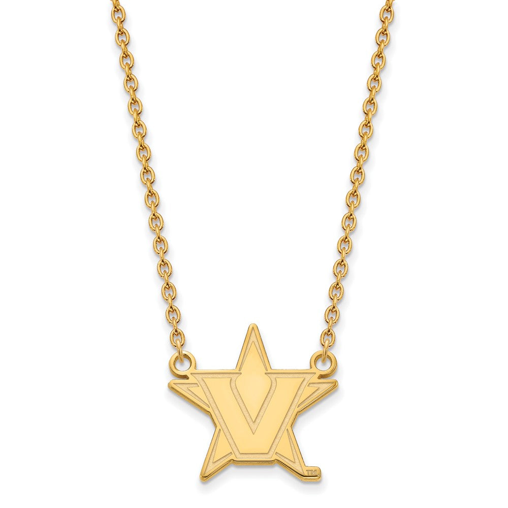 14ky LogoArt Vanderbilt University Large Pendant w/Necklace