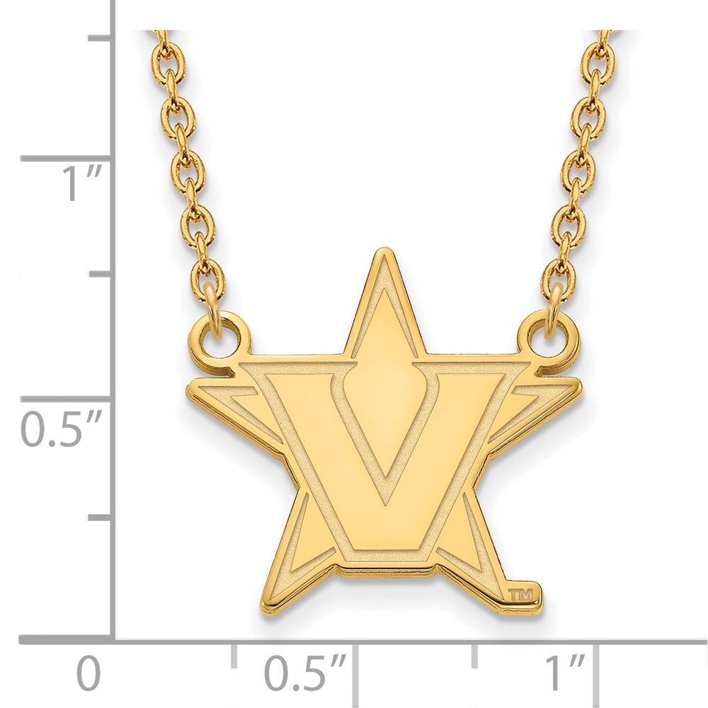 10ky LogoArt Vanderbilt University Large Pendant w/Necklace