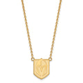 Sterling Silver Gold-plated NHL LogoArt NHL Vegas Golden Knights Large Pendant 18 inch Necklace