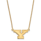 14k Gold LogoArt Youngstown State University Letter Y Small Pendant 18 inch Necklace